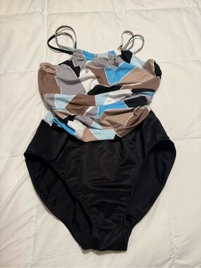 Magic suit by miraclesuit size 16 Print One-Piece Swimsuit new with rage